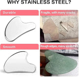 Gua Sha and Face Rollers,Metal Face Roller for Eyes Neck,Anti-aging Facial Massager