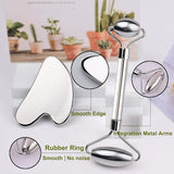 Gua Sha and Face Rollers,Metal Face Roller for Eyes Neck,Anti-aging Facial Massager